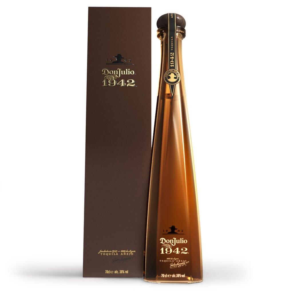 "Don Julio 1942 luxury tequila bottle, symbolizing sophistication and refinement."